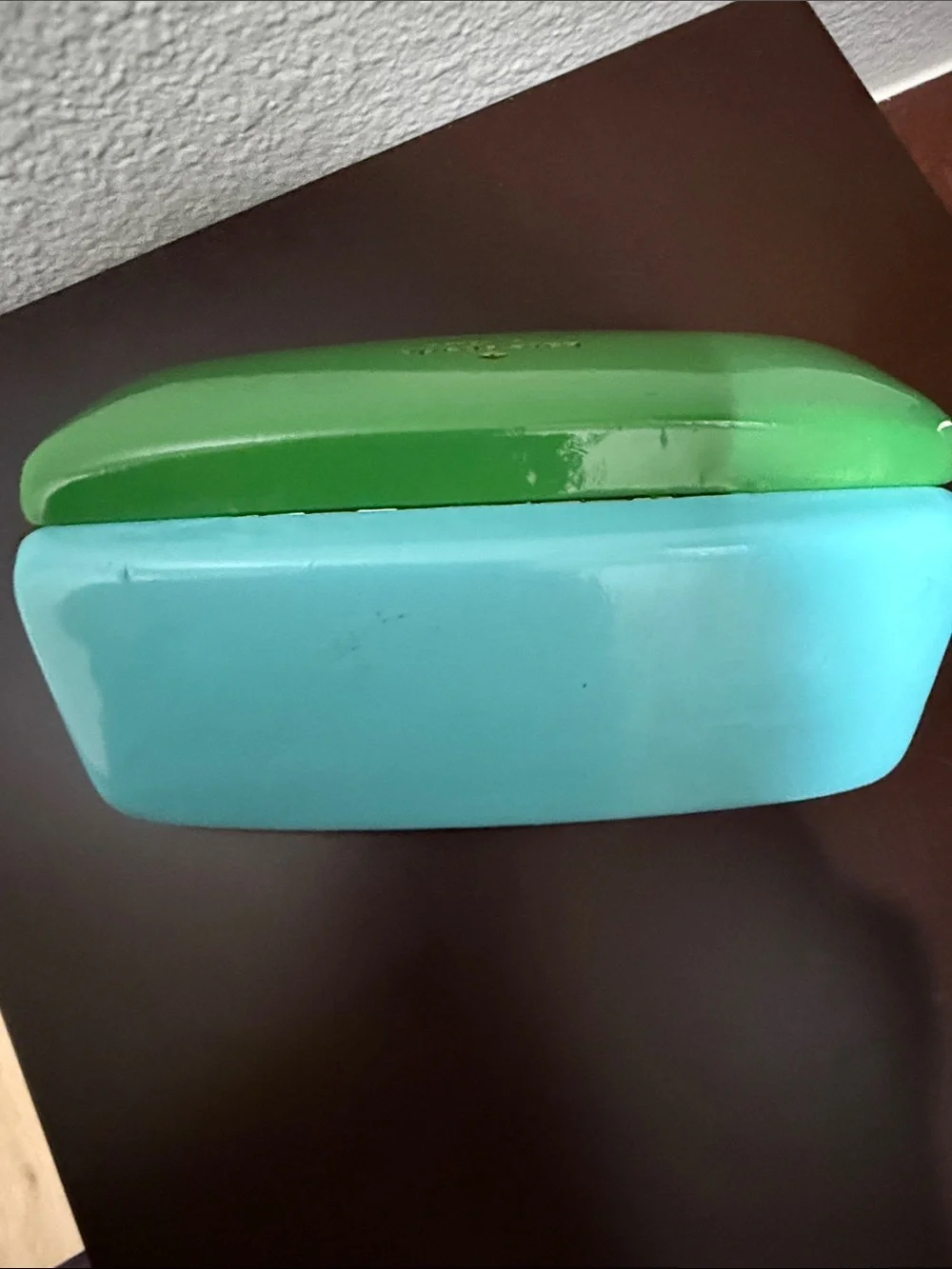 kate spade Bright Green and blue Glossy sunglasses Case